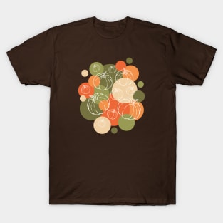 Pumpkin Whimsy: Autumn Circlet Delight | Brown T-Shirt